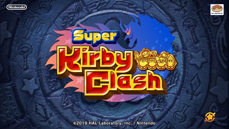 Super Kirby Clash title screen