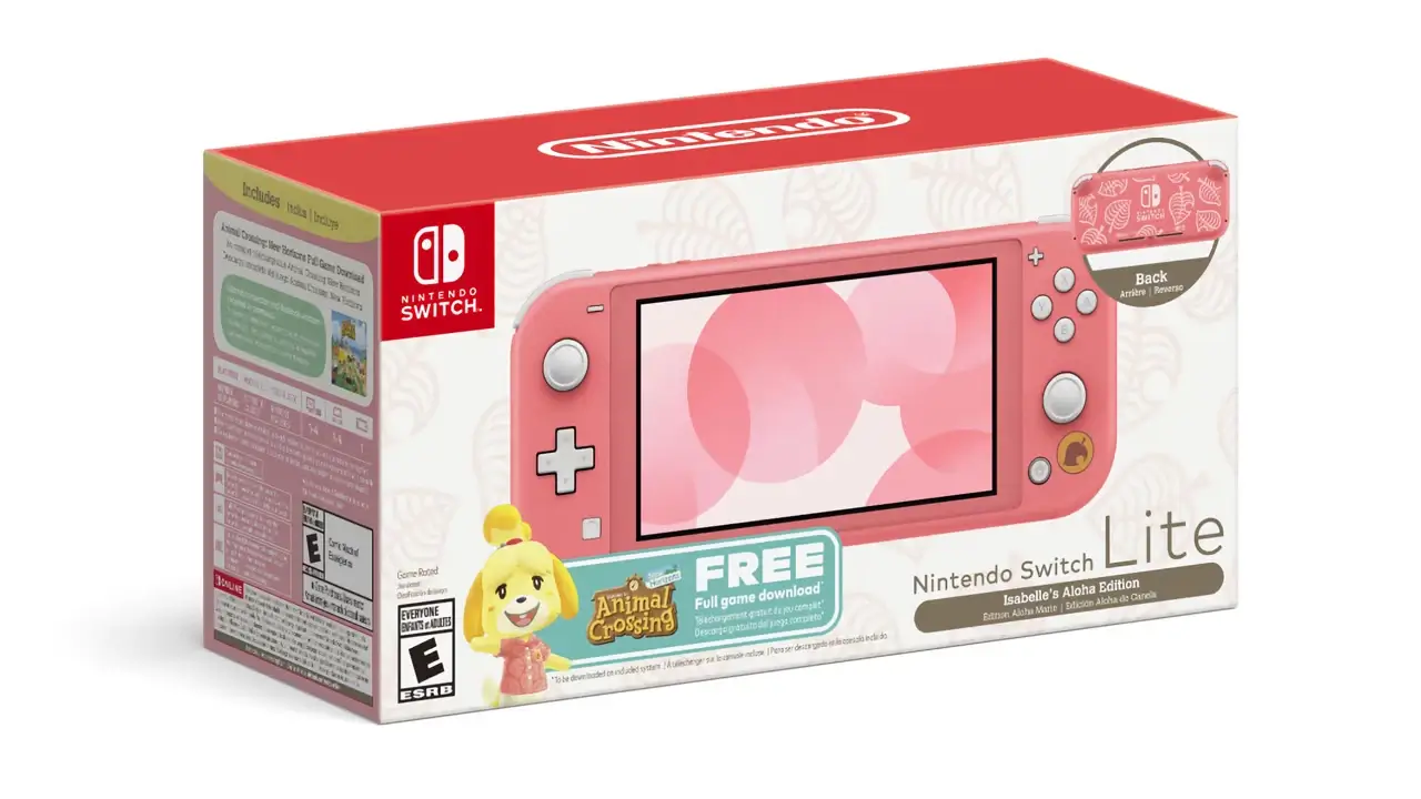 Nintendo Switch Lite (Isabelle’s Aloha Edition) Animal Crossing New Horizons Bundle 2023 720p