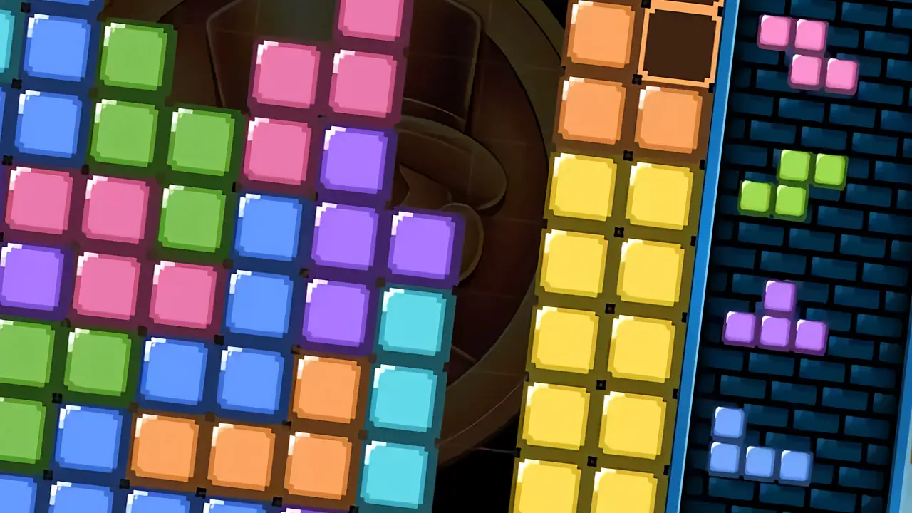 tetris 99 mario theme close up of blocks