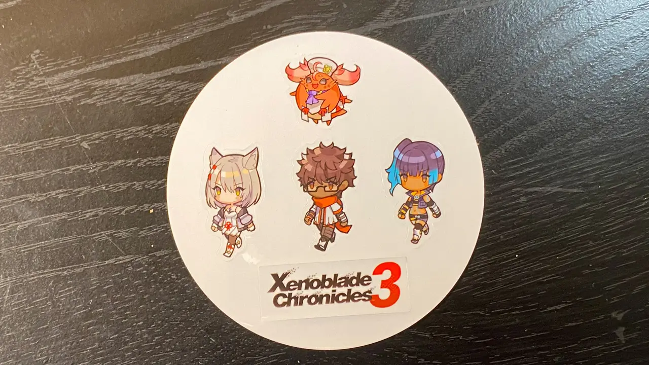 sticker with characters on them