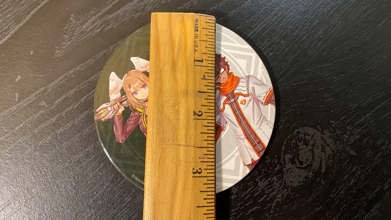 coaster with ruler on top