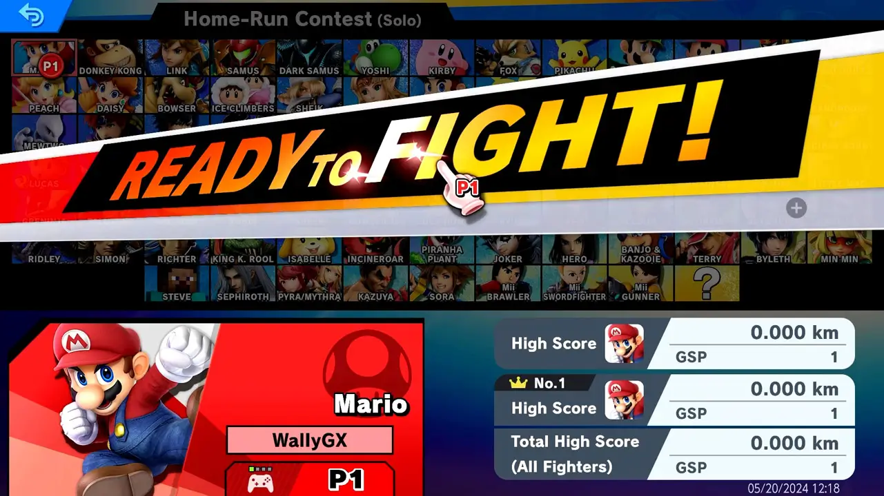 character select screen