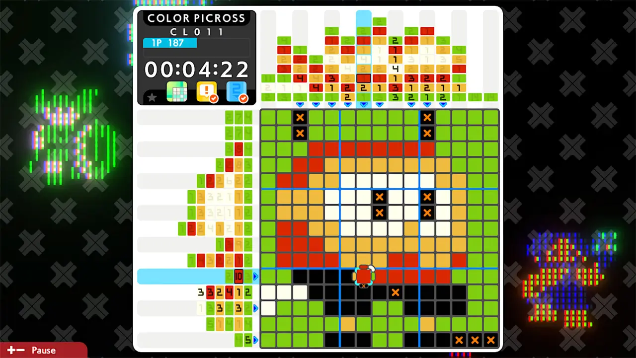 picross puzzle field with namco characters