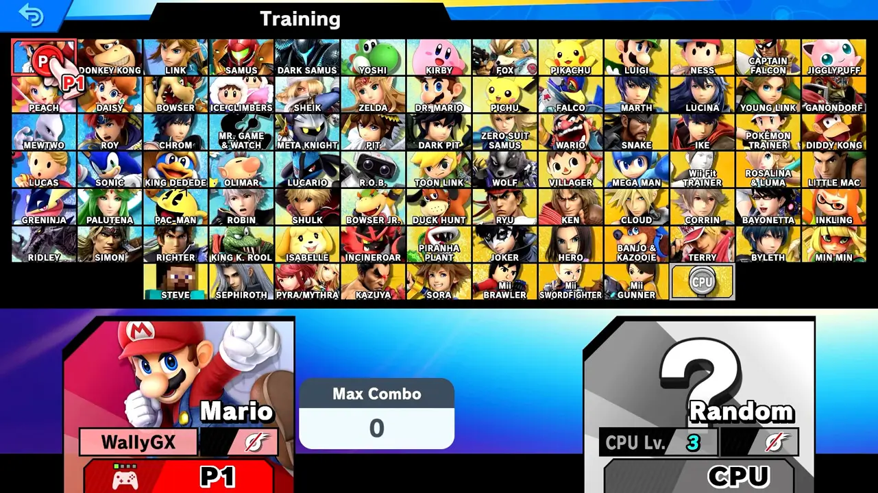 roster select screen