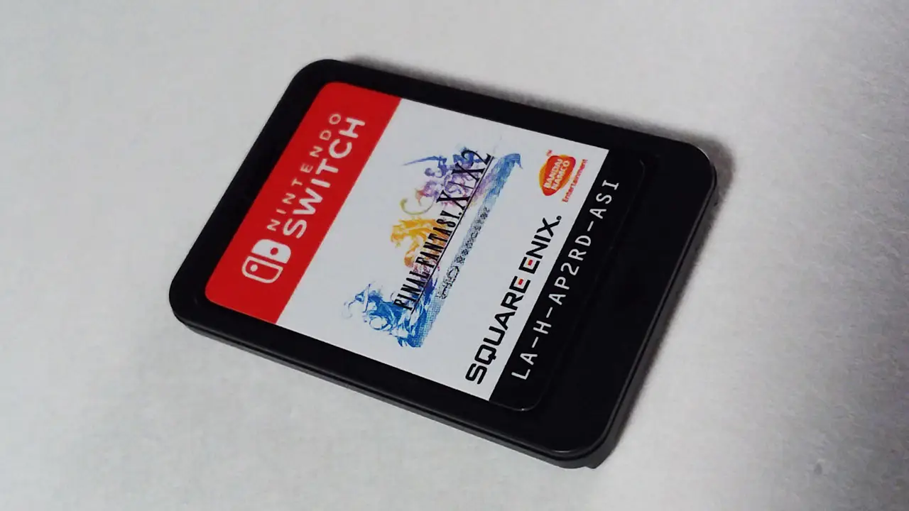 Nintendo switch game card on table