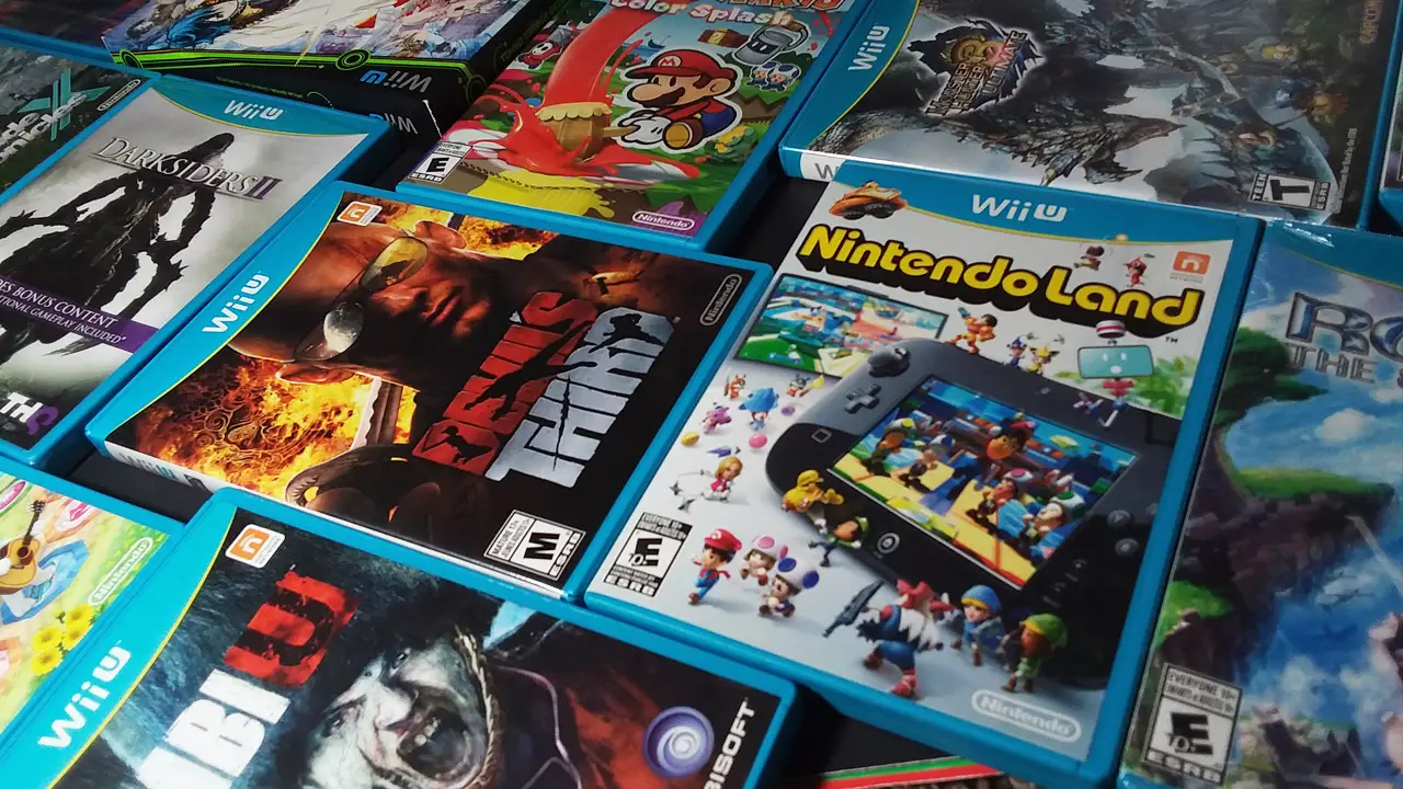 Nintendo Wii u boxes placed together on table