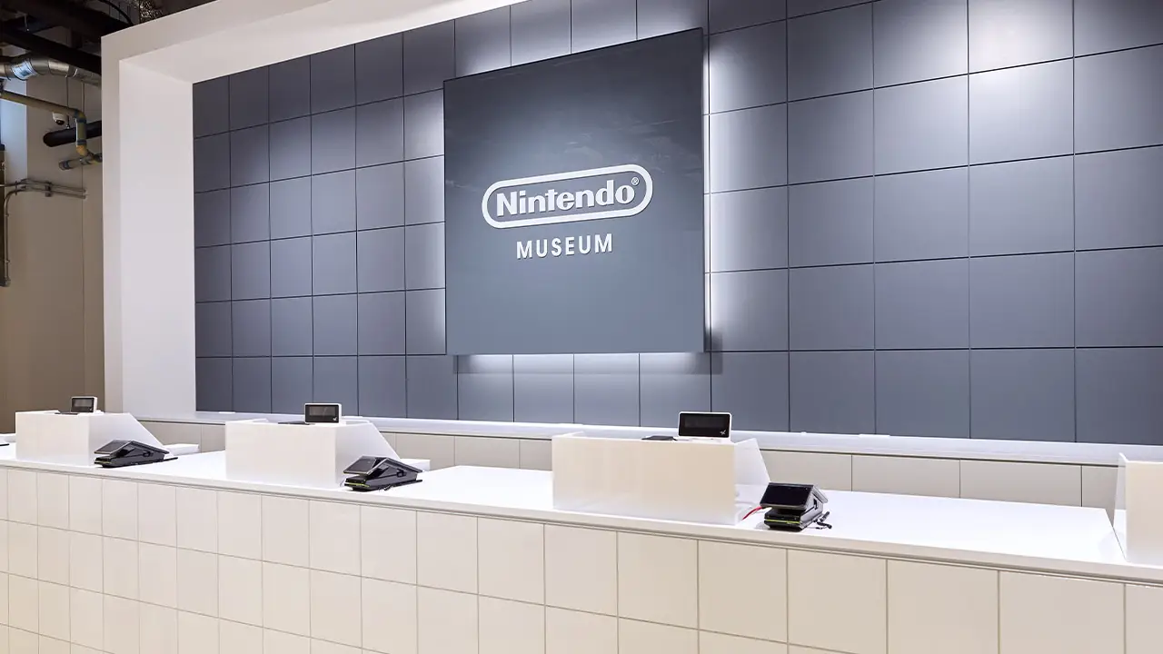 modern shop counter at nintendo museum