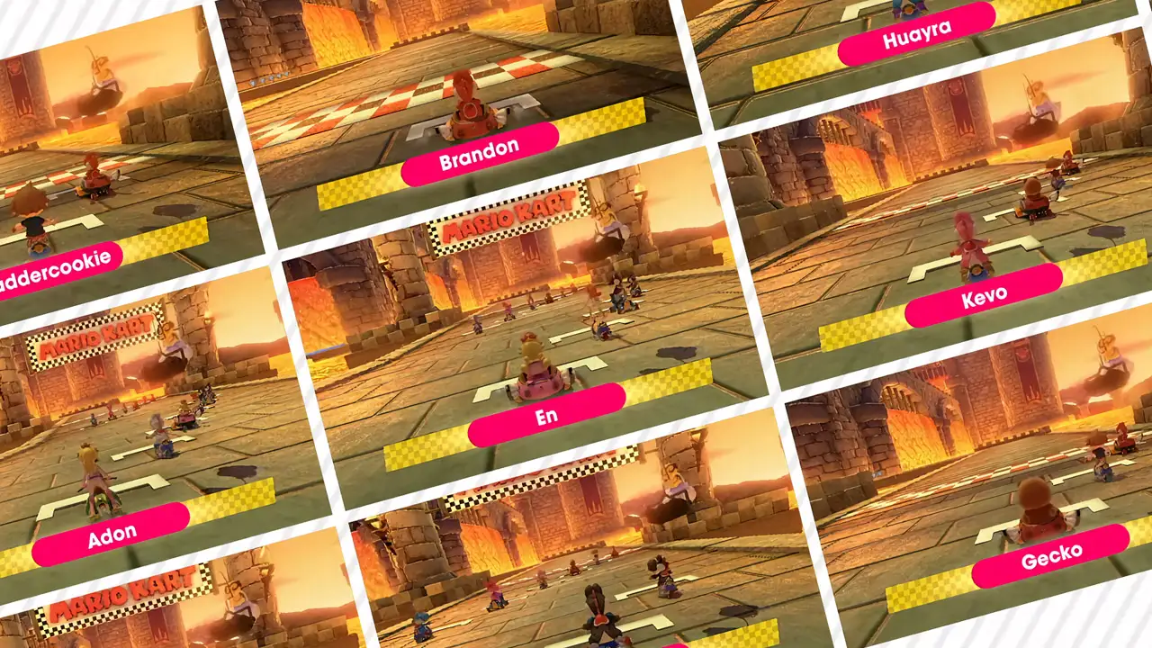 multi screen mario kart 8 players kart starting points